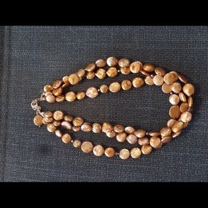 Coin pearl necklace